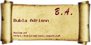 Bubla Adrienn névjegykártya
